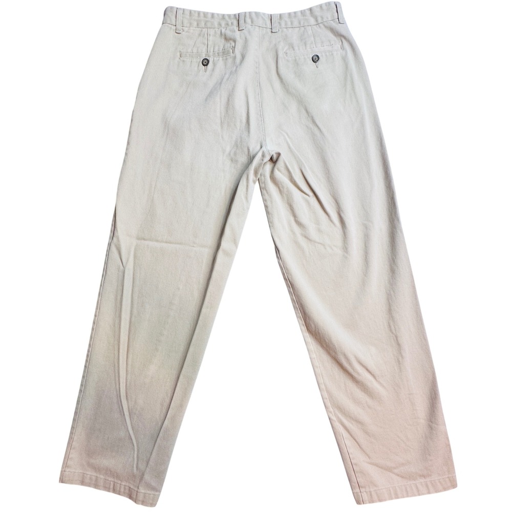 St Johns Bay Khaki Chino‎ Pants Mens 36x34 Tan Cotton Twill Straight Leg Casual
